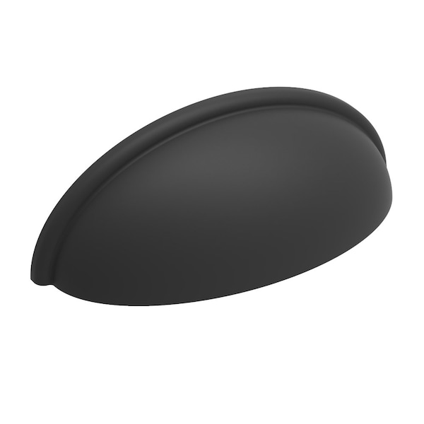 Heritage Designs Transitional Cup Pull 3 Inch Center to Center Matte Black Finish, 10PK R077748MBX10B - main